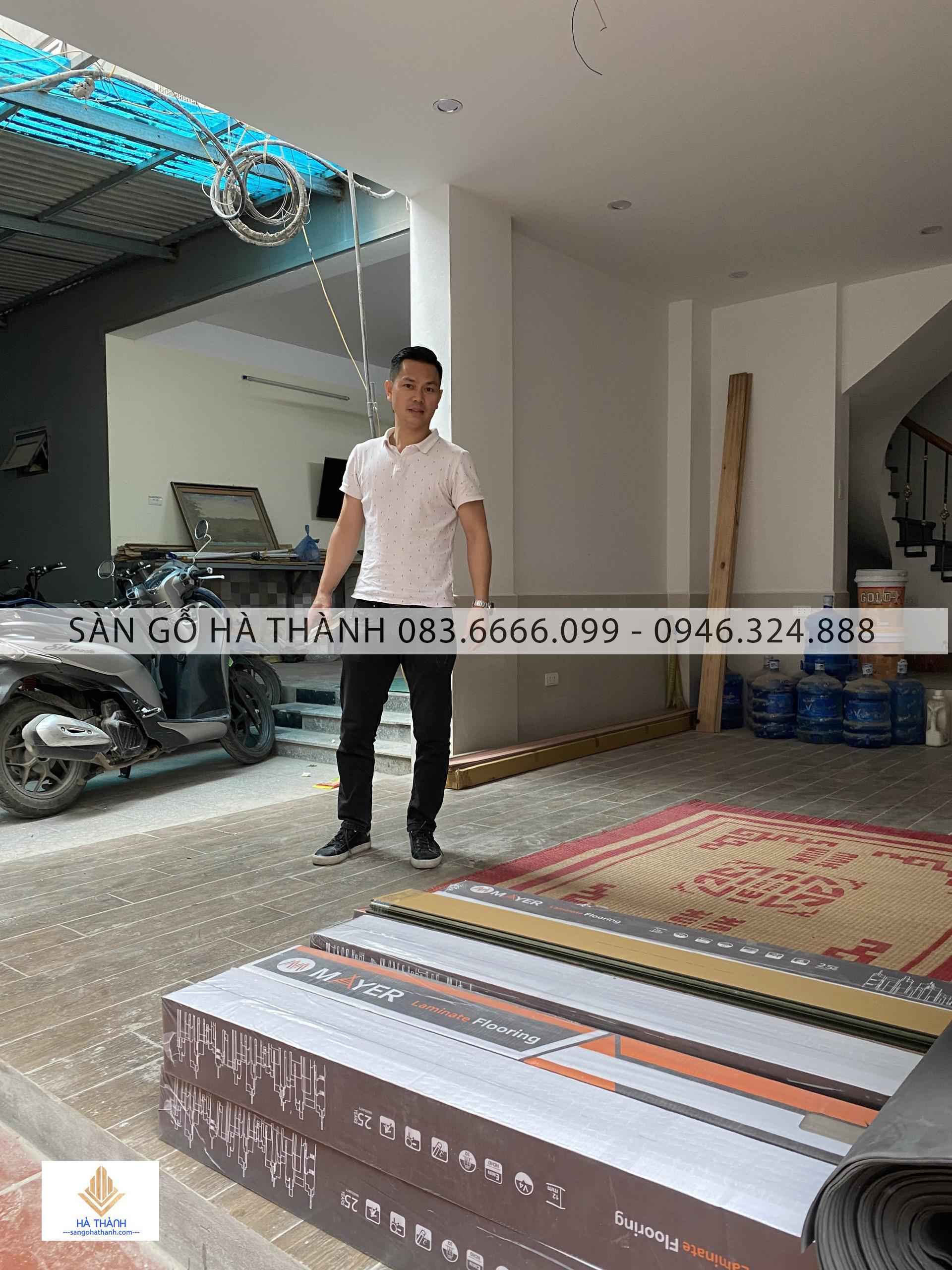 Nghiệm thu và bàn giao công trình sàn gỗ công nghiệp Mayer cho E TUẤN